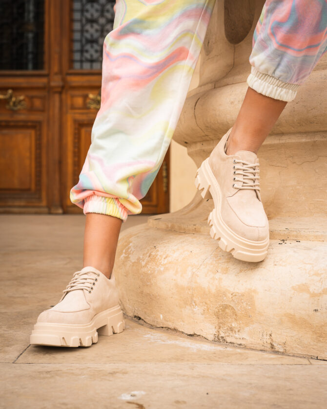 Pantofi Casual Mineli Kirby Nude - imagine 4