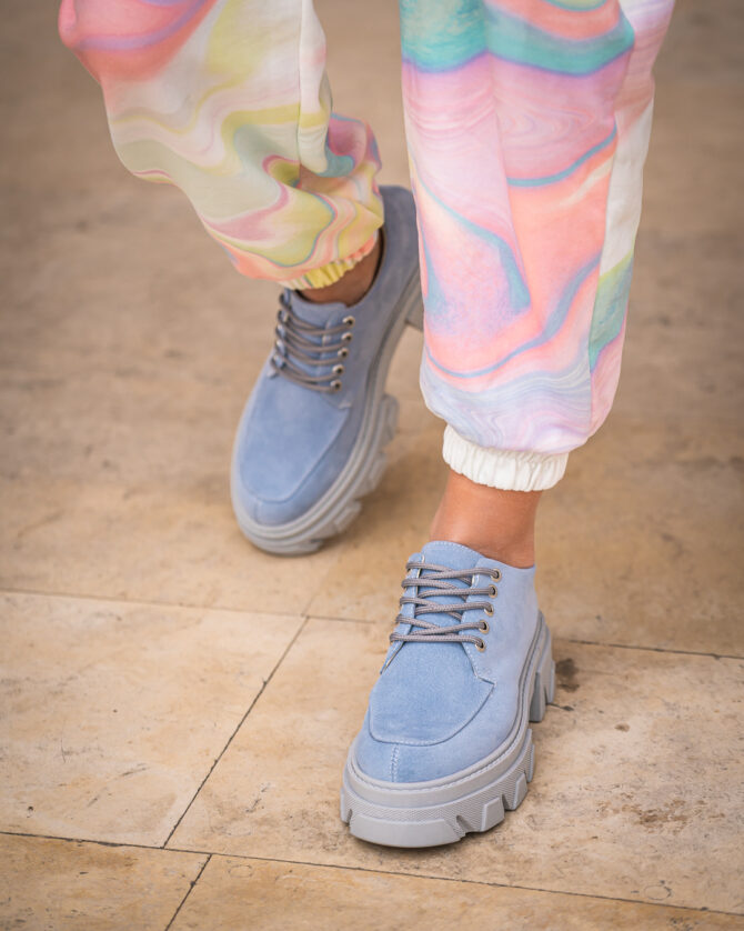 Pantofi Casual Mineli Kirby Light Blue - imagine 7
