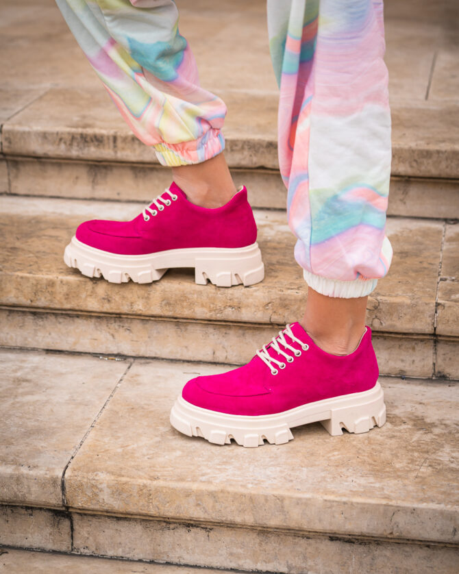 Pantofi Casual Mineli Kirby Fuchsia - imagine 5