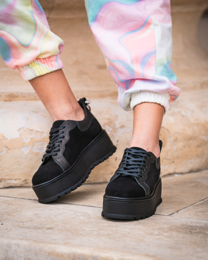 Pantofi Casual Mineli Adda All Black - imagine 4