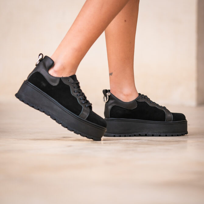Pantofi Casual Mineli Adda All Black - imagine 5